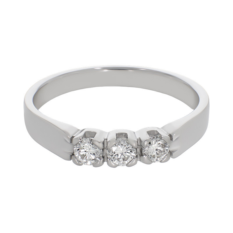 Inel, Aur Alb, 18 k, 3.16 gr, cu Diamante, Cod Produs: 757677