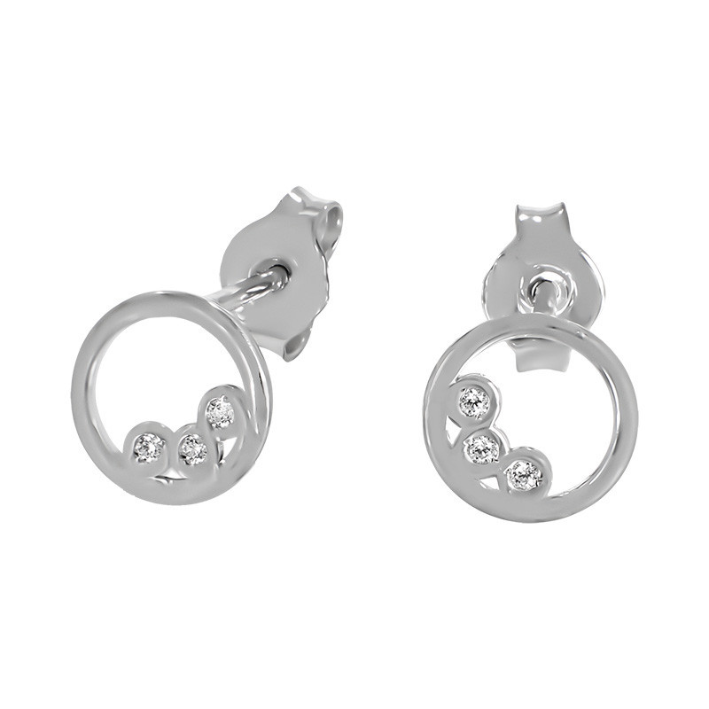 Cercei, Aur Alb, 14 k, 0.71 gr, Cod Produs: 758829 - Tezaurshop.ro