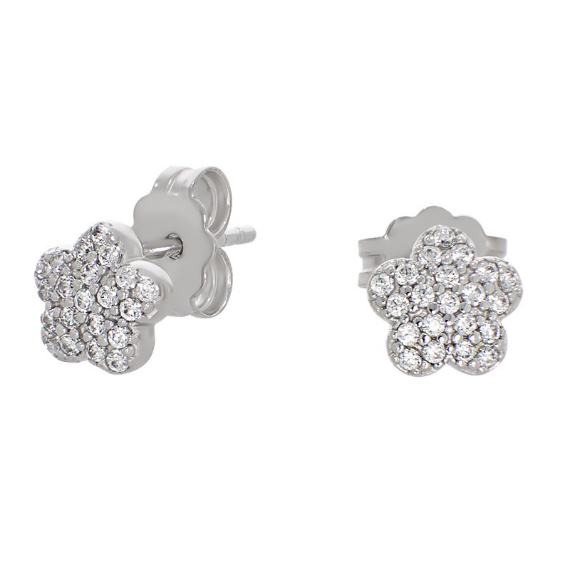 Cercei, Aur Alb, 14 k, 1.24 gr, Cod Produs: 760262 - Tezaurshop.ro