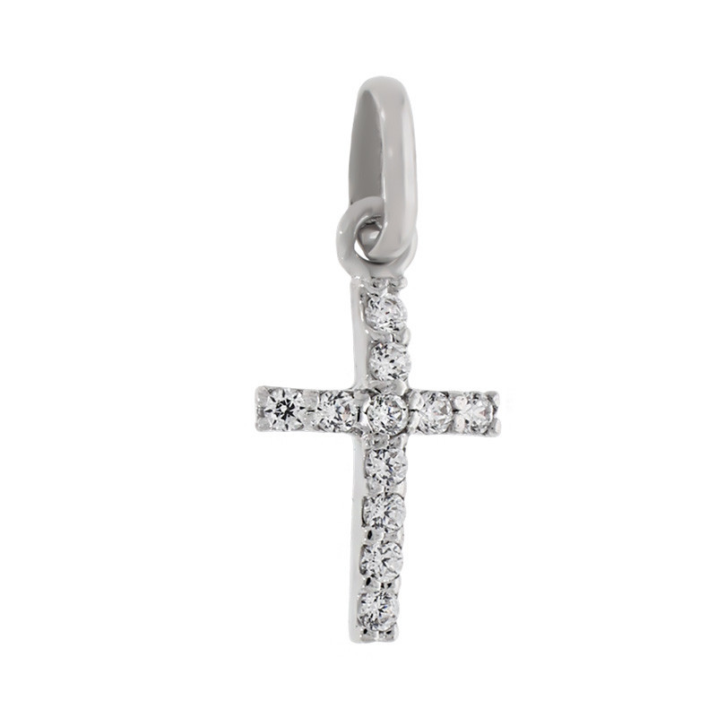Pandantiv Cruce, Aur Alb, 14 k, 0.29 gr, Cod Produs: 760535 - Tezaurshop.ro