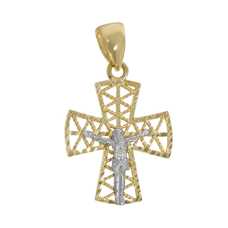 Pandantiv Cruce, Aur Mixt, 14 k, 1.53 gr, Cod Produs: 760586 - Tezaurshop.ro