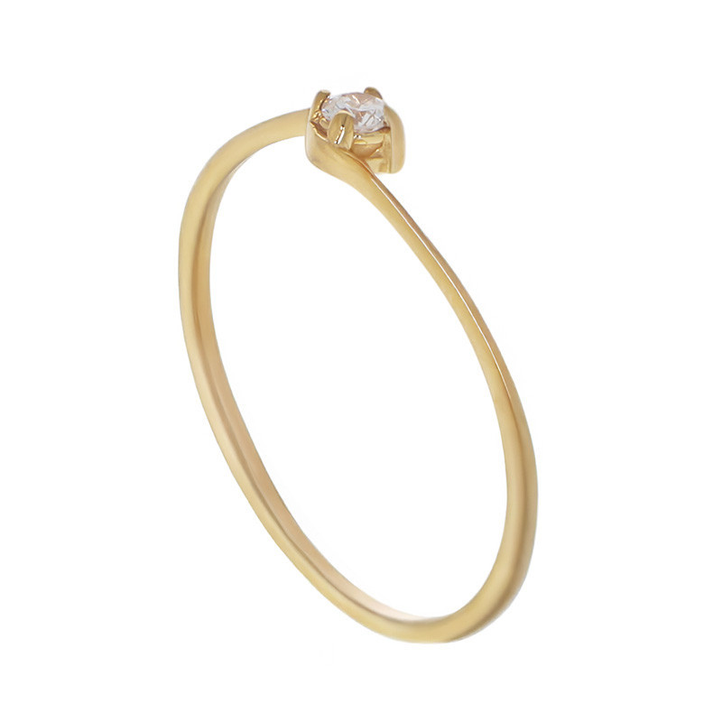 Inel De Logodna, Aur Galben, 14 k, 0.7 gr, cu Diamante, Cod Produs: 760931 - Tezaurshop.ro