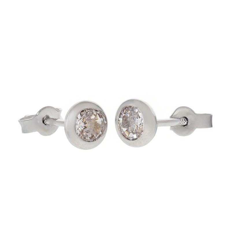 Cercei, Aur Alb, 14 k, 0.78 gr, Cod Produs: 761280 - Tezaurshop.ro