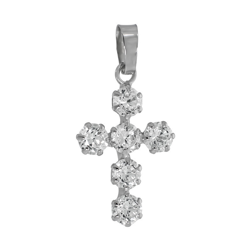 Pandantiv Cruce, Aur Alb, 14 k, 1.05 gr, Cod Produs: 762928 - Tezaurshop.ro