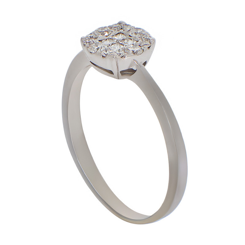 Inel, Aur Alb, 18 k, 2.68 gr, cu Diamante, Cod Produs: 764216 - Tezaurshop.ro