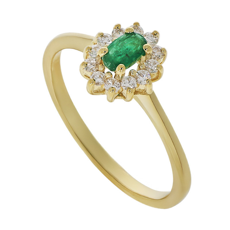 Inel, Aur Galben, 14 k, 2.23 gr, cu Diamante, Cod Produs: 764452 - Tezaurshop.ro