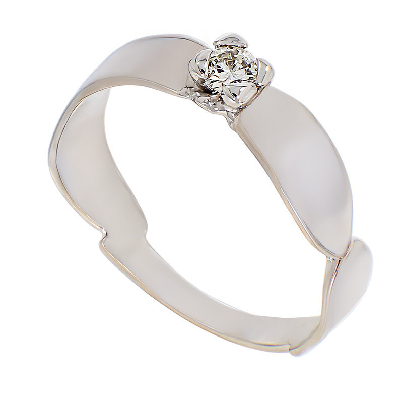 Inel, Aur Alb, 14 k, 1.44 gr, cu Diamante, Cod Produs: 764466 - Tezaurshop.ro