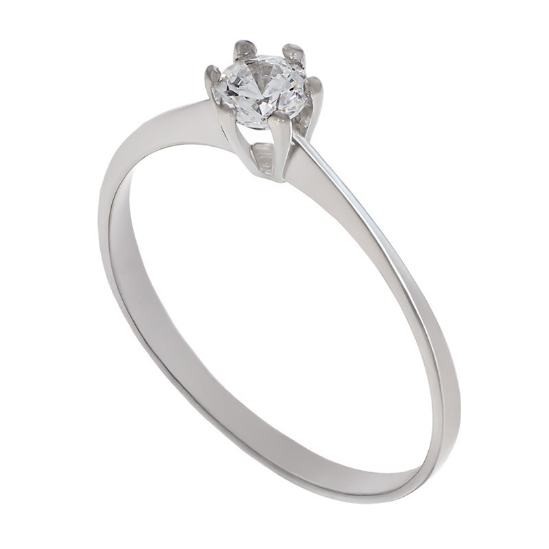 Inel De Logodna, Aur Alb, 14 k, 1.67 gr, Cod Produs: 764587 - Tezaurshop.ro