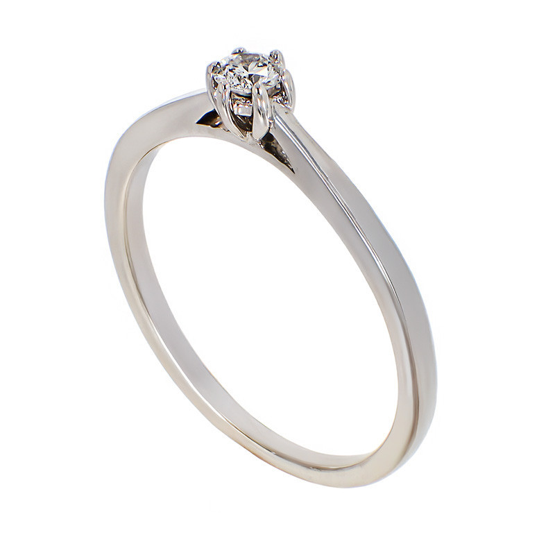 Inel, Aur Alb, 14 k, 1.36 gr, cu Diamante, Cod Produs: 765586 - Tezaurshop.ro