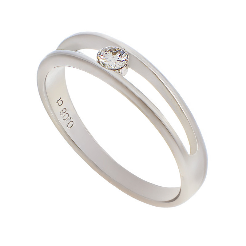 Inel de logodna Inel De Logodna, Aur Alb, 14 k, 1.72 gr, cu Diamante, Cod Produs: 765614 - Tezaurshop.ro