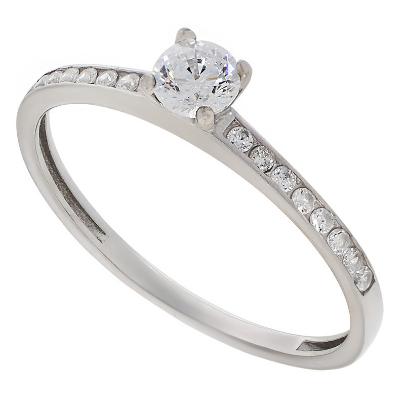 Inel De Logodna, Aur Alb, 14 k, 1.01 gr, Cod Produs: 765660 - Tezaurshop.ro