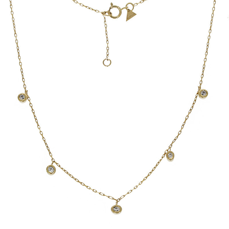 Colier, Aur Galben, 14 k, 2.25 gr, cu Diamante, Cod Produs: 766474 - Tezaurshop.ro