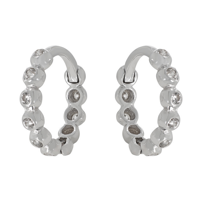 Cercei, Aur Alb, 14 k, 0.87 gr, Cod Produs: 766577 - Tezaurshop.ro