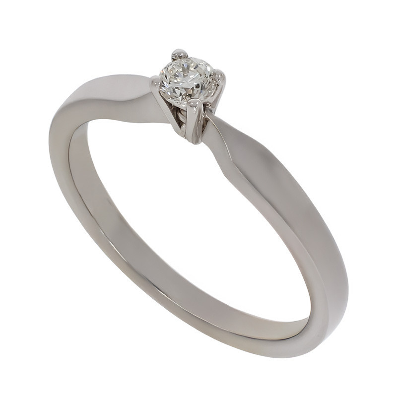 Inel De Logodna, Aur Alb, 18 k, 2.82 gr, cu Diamante, Cod Produs: 769082 - Tezaurshop.ro