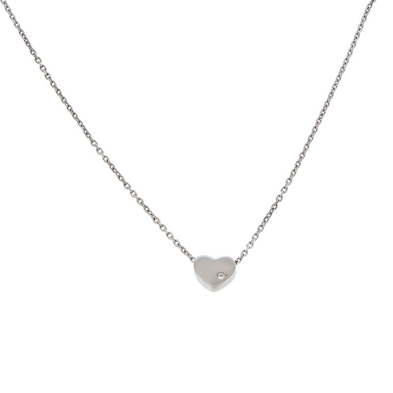 Colier, Aur Alb, 14 k, 1.82 gr, cu Diamante, Cod Produs: 769088 - Tezaurshop.ro