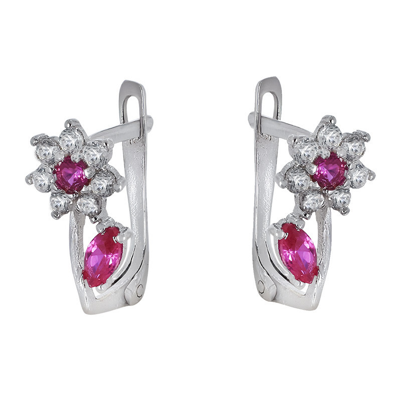 Cercei, Aur Alb, 14 k, 1.07 gr, Cod Produs: 771808 - Tezaurshop.ro