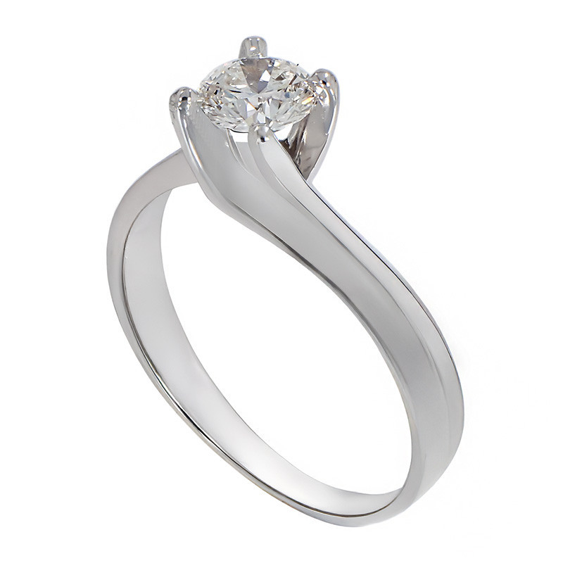 Inel de logodna Inel De Logodna, Aur Alb, 18 k, 2.97 gr, cu Diamante, Cod Produs: 771942 - Tezaurshop.ro