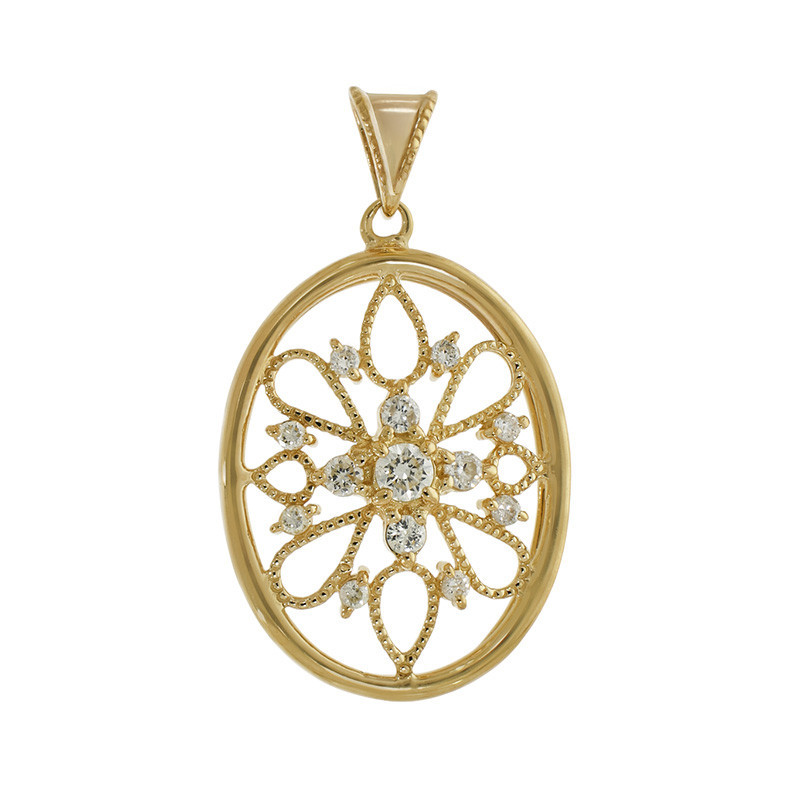 Pandantiv, Aur Galben, 14 k, 2.64 gr, cu Diamante, Cod Produs: 773161 - Tezaurshop.ro