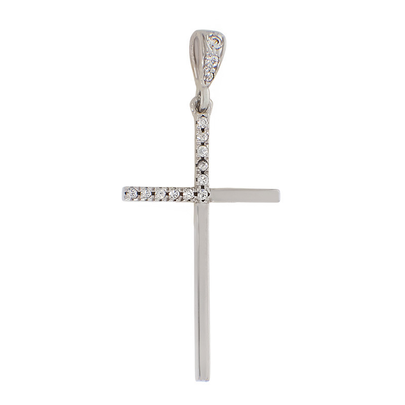 Pandantiv Cruce, Aur Alb, 14 k, 1.16 gr, Cod Produs: 774891 - Tezaurshop.ro