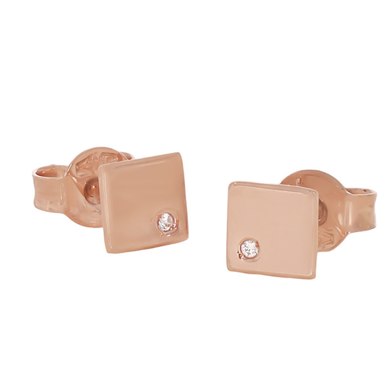 Cercei, Aur Roz, 14 k, 0.8 gr, Cod Produs: 775679 - Tezaurshop.ro