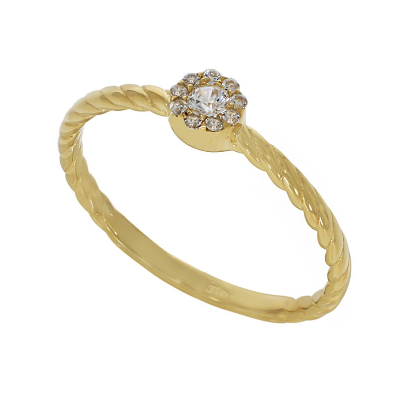 Inel De Logodna, Aur Galben, 14 k, 1.4 gr, Cod Produs: 776429 - Tezaurshop.ro