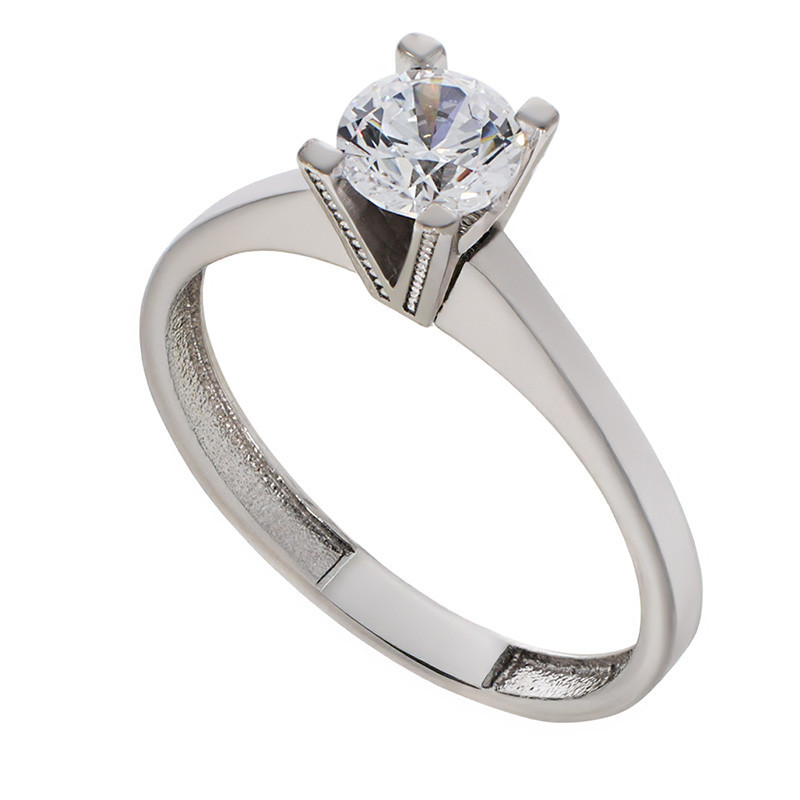 Inel De Logodna, Aur Alb, 14 k, 1.95 gr, Cod Produs: 777283 - Tezaurshop.ro