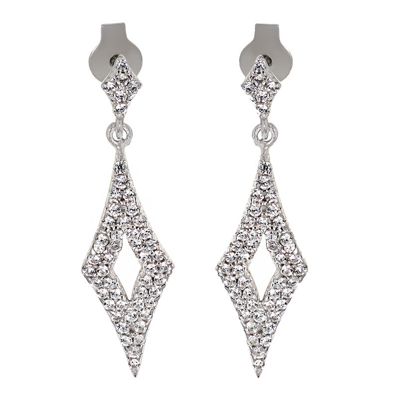 Cercei, Aur Alb, 14 k, 2.14 gr, Cod Produs: 778831 - Tezaurshop.ro