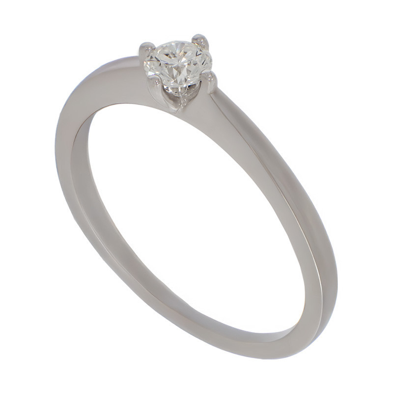 Inel De Logodna, Aur Alb, 18 k, 2.51 gr, cu Diamante, Cod Produs: 779017 - Tezaurshop.ro