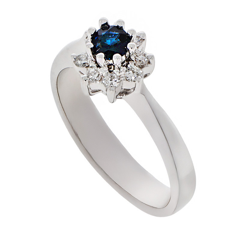Inel De Logodna, Aur Alb, 18 k, 4.46 gr, cu Diamante, Cod Produs: 782020 - Tezaurshop.ro
