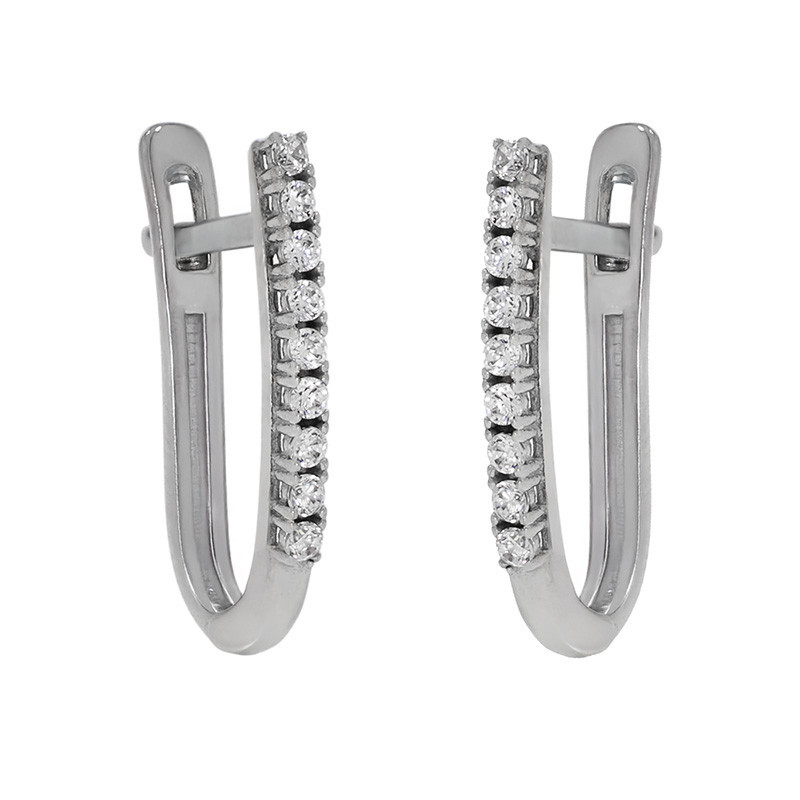 Cercei, Aur Alb, 14 k, 1.36 gr, Cod Produs: 782363 - Tezaurshop.ro