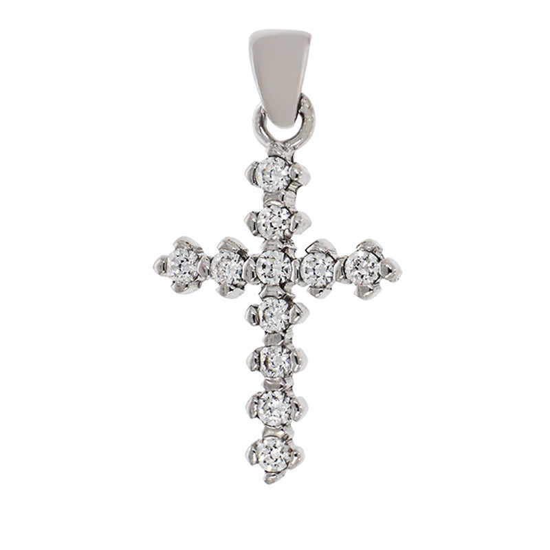 Pandantiv Cruce, Aur Alb, 18 k, 1.59 gr, Cod Produs: 782499 - Tezaurshop.ro