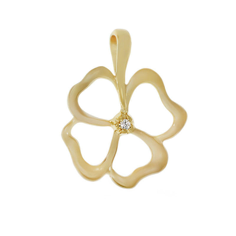 Pandantiv, Aur Galben, 18 k, 1.11 gr, cu Diamante, Cod Produs: 783026 - Tezaurshop.ro