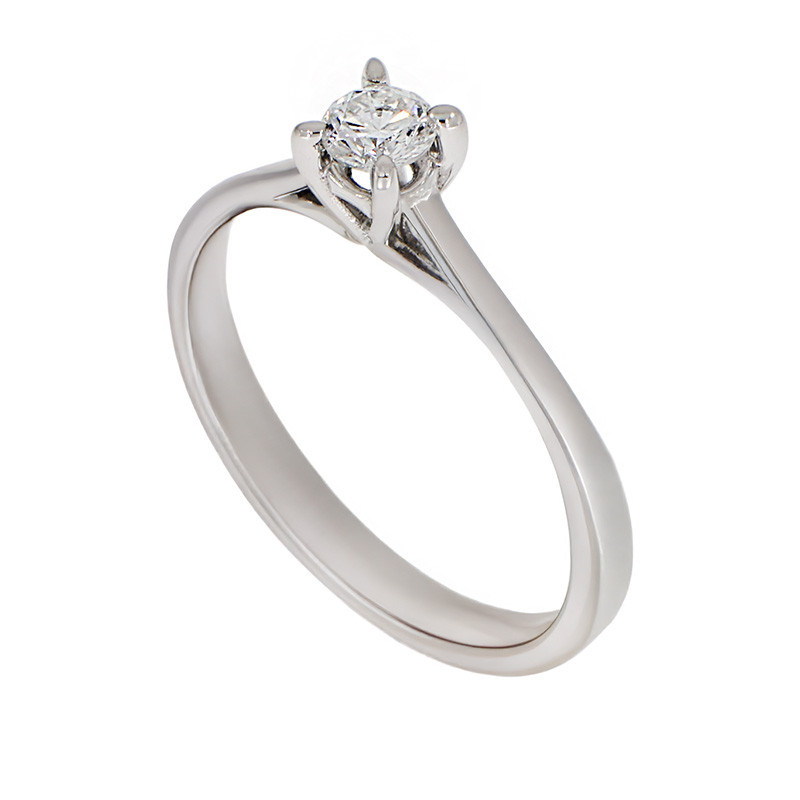 Inel De Logodna, Aur Alb, 18 k, 2.4 gr, cu Diamante, Cod Produs: 783368 - Tezaurshop.ro
