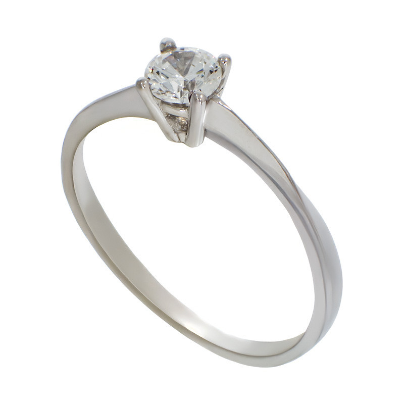 Inel De Logodna, Aur Alb, 14 k, 1.33 gr, Cod Produs: 786205 - Tezaurshop.ro