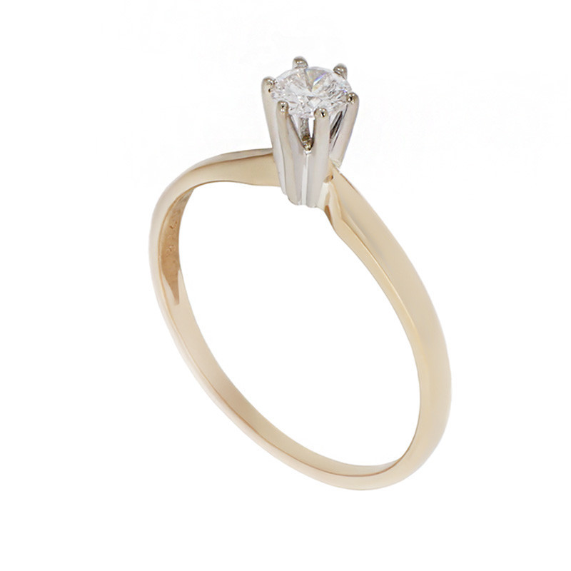 Inel De Logodna, Aur Mixt, 14 k, 1.73 gr, cu Diamante, Cod Produs: 786210 - Tezaurshop.ro