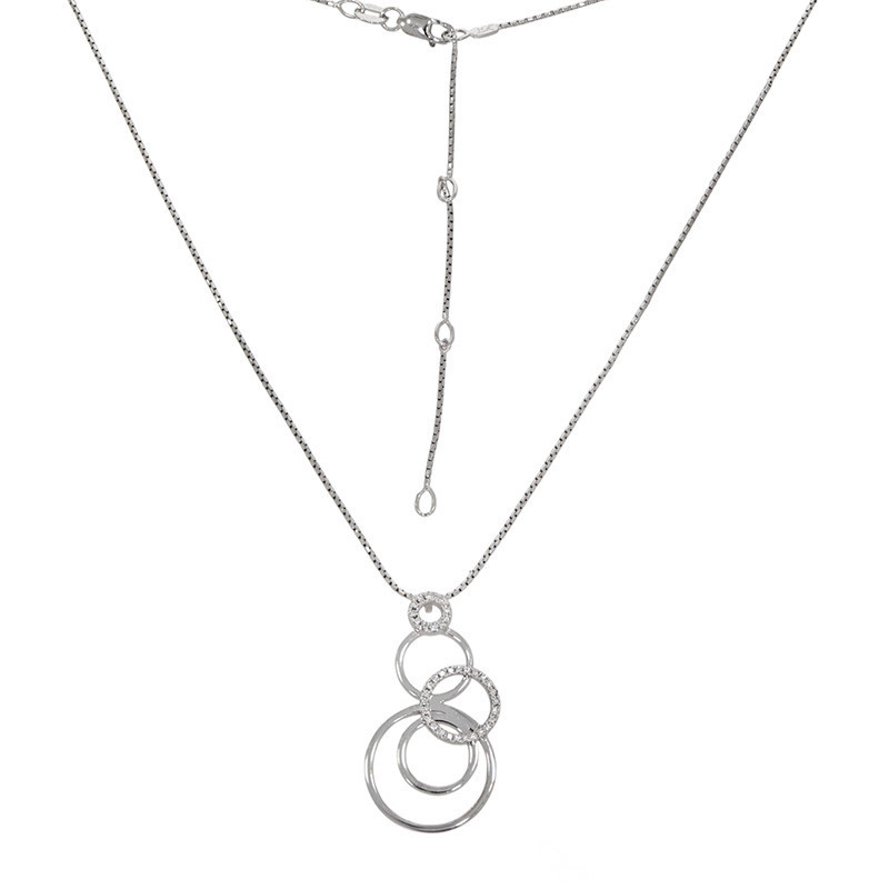 Colier, Aur Alb, 18 k, 6.66 gr, cu Diamante, Cod Produs: 786790 - Tezaurshop.ro