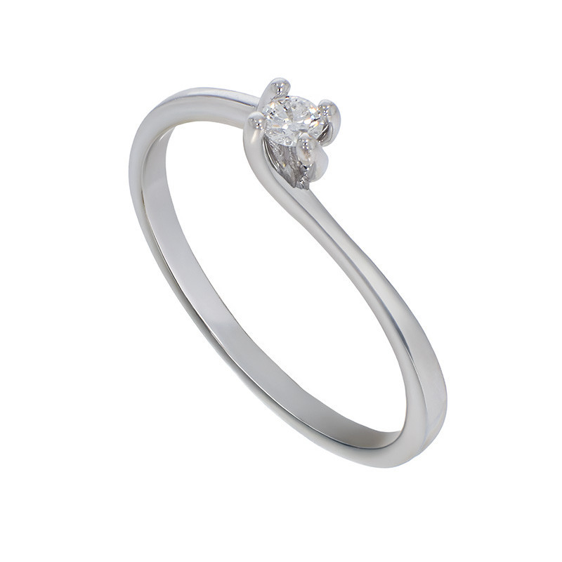 Inel, Aur Alb, 14 k, 1.66 gr, cu Diamante, Cod Produs: 787372 - Tezaurshop.ro