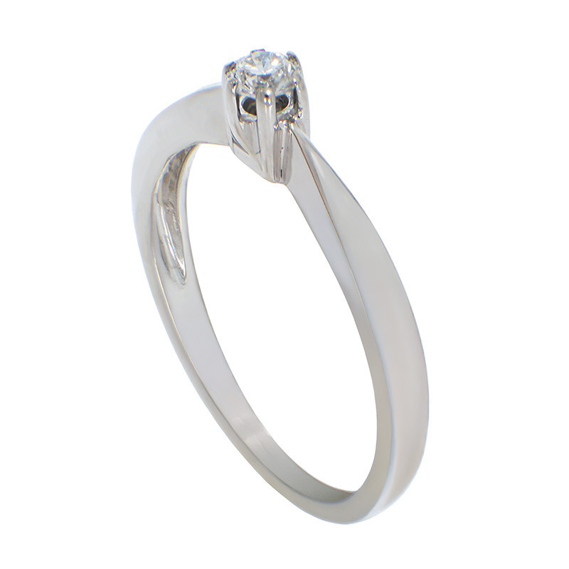 Inel, Aur Alb, 14 k, 2.29 gr, cu Diamante, Cod Produs: 787827 - Tezaurshop.ro