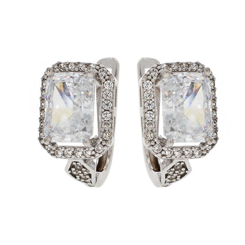 Cercei, Aur Alb, 14 k, 3.93 gr, Cod Produs: 788702 - Tezaurshop.ro