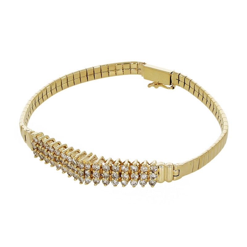 Bratara, Aur Galben, 14 k, 10.08 gr, cu Diamante, Cod Produs: 788845 - Tezaurshop.ro