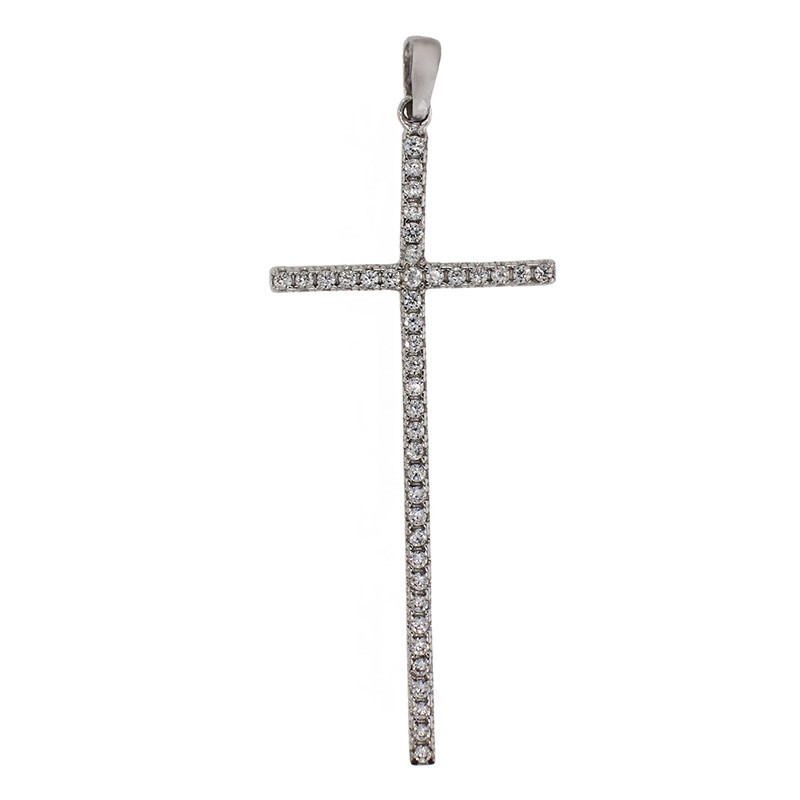 Pandantiv Cruce, Aur Alb, 14 k, 1.28 gr, Cod Produs: 789079 - Tezaurshop.ro