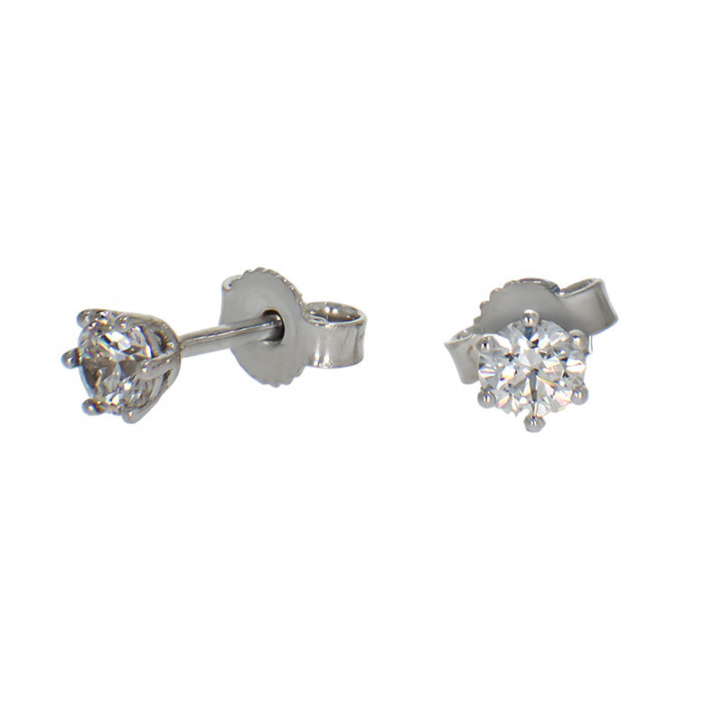 Cercei, Aur Alb, 14 k, 1 gr, Cod Produs: 789965 - Tezaurshop.ro