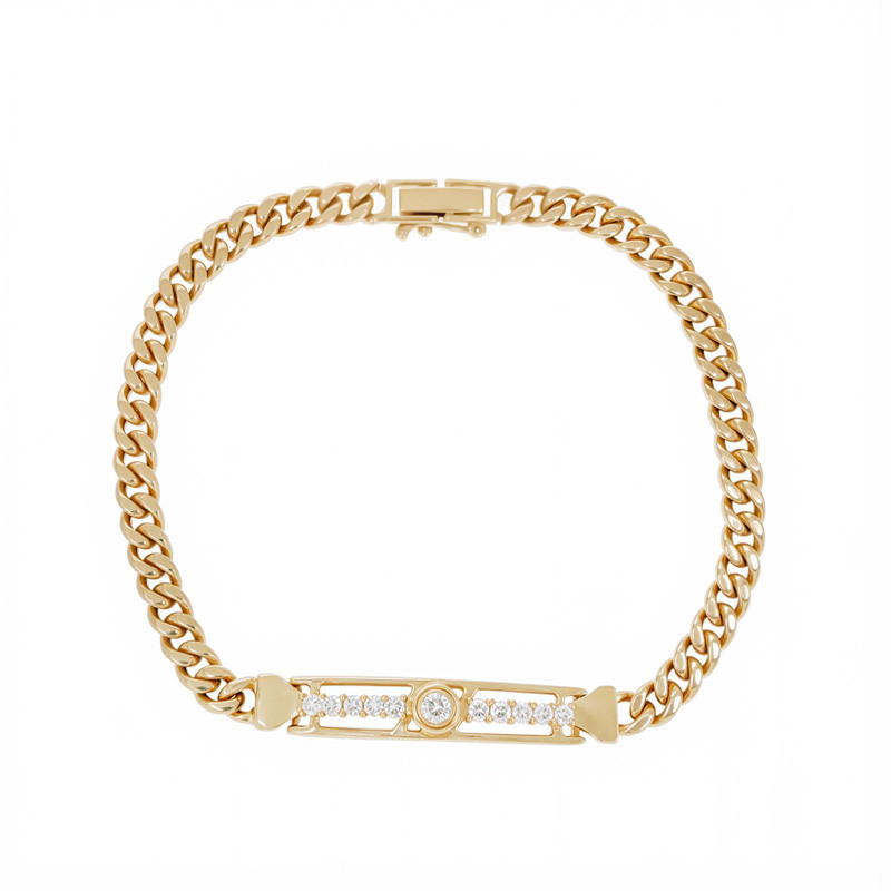 Bratara, Aur Galben, 18 k, 15.69 gr, cu Diamante, Cod Produs: 790481 - Tezaurshop.ro