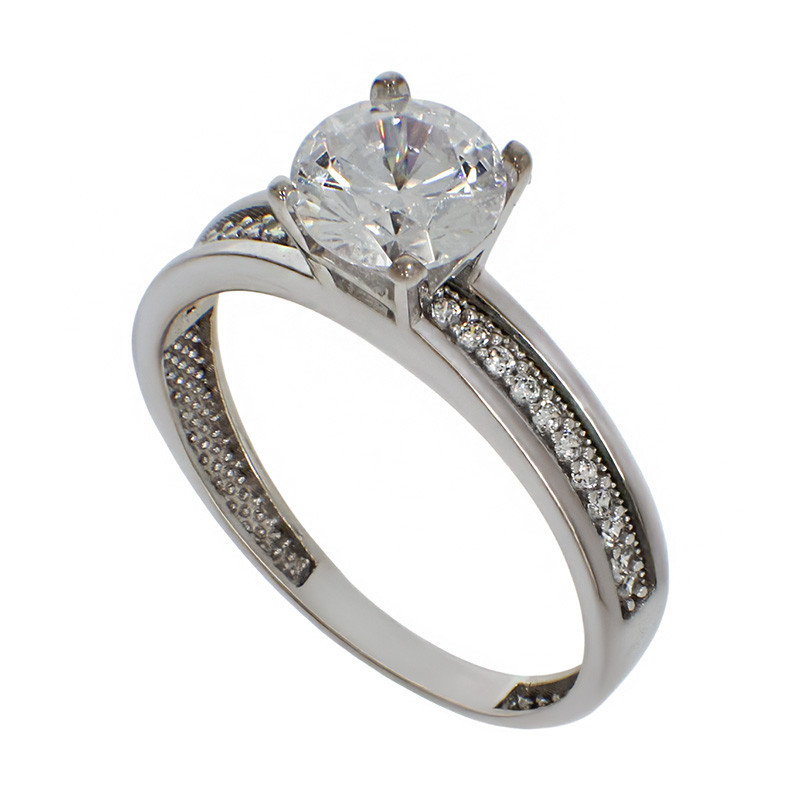 Inel De Logodna, Aur Alb, 14 k, 2.42 gr, Cod Produs: 790965 - Tezaurshop.ro