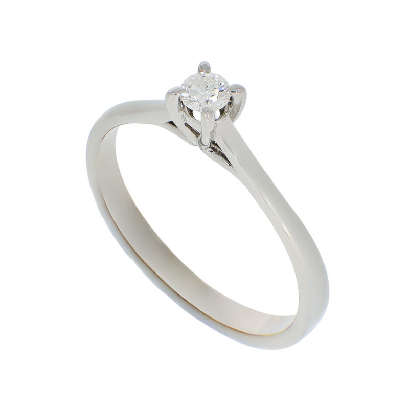 Inel De Logodna, Aur Alb, 18 k, 1.9 gr, cu Diamante, Cod Produs: 791877 - Tezaurshop.ro