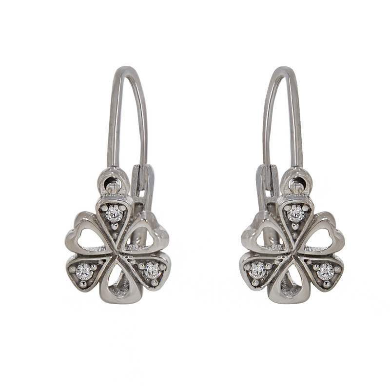 Cercei, Aur Alb, 14 k, 1.18 gr, Cod Produs: 792119 - Tezaurshop.ro