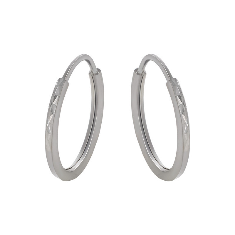 Cercei, Aur Alb, 14 k, 0.85 gr, Cod Produs: 792446 - Tezaurshop.ro