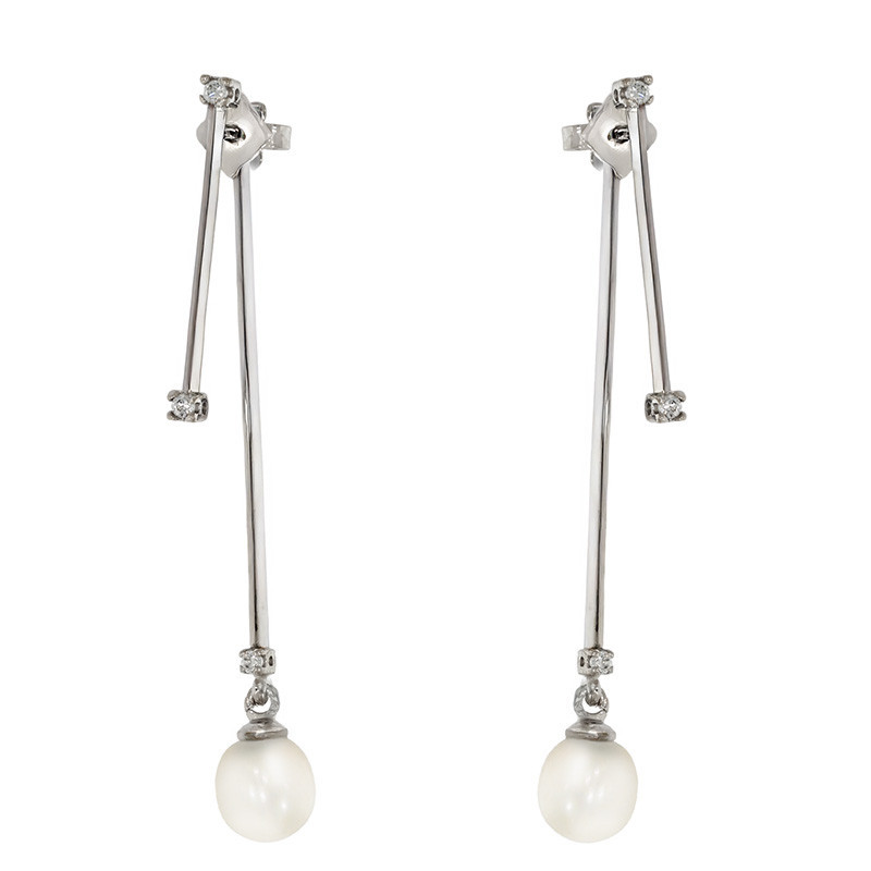 Cercei, Aur Alb, 14 k, 6.18 gr, Cod Produs: 793057 - Tezaurshop.ro