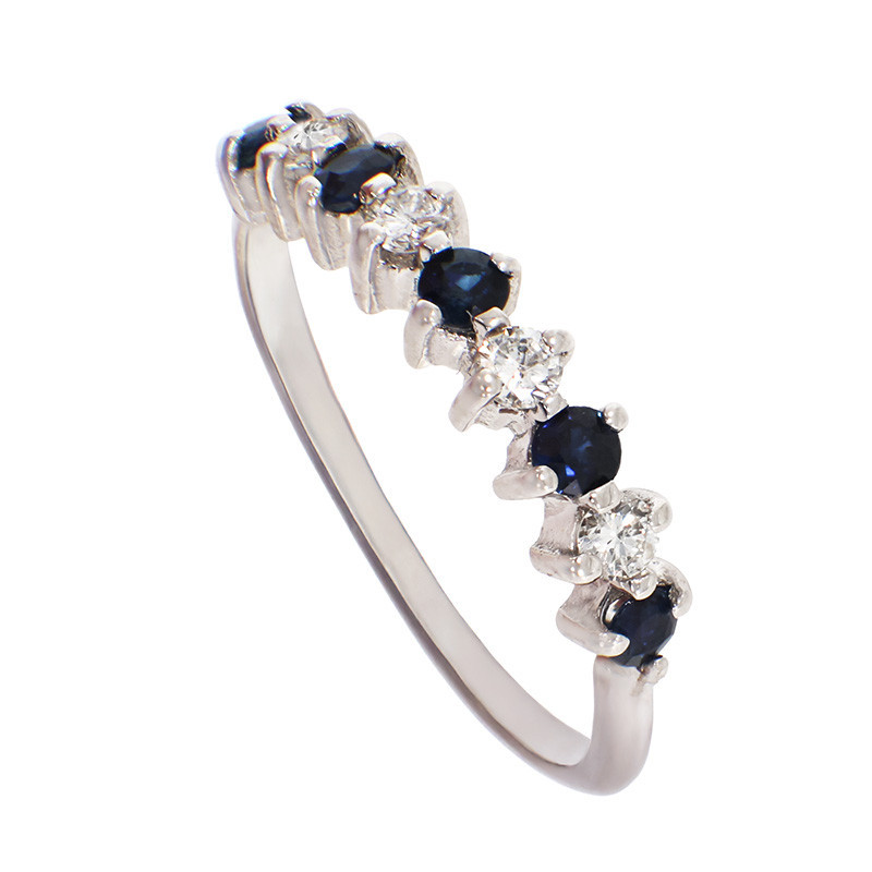 Inel, Aur Alb, 18 k, 1.87 gr, cu Diamante, Cod Produs: 793219 - Tezaurshop.ro