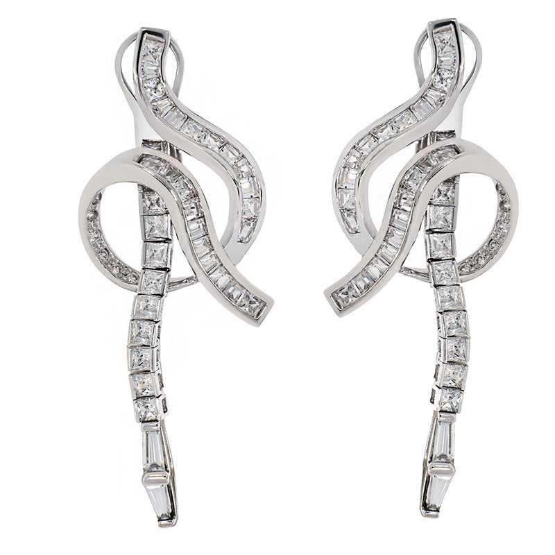 Cercei, Aur Alb, 18 k, 10.71 gr, Cod Produs: 793495 - Tezaurshop.ro